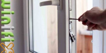 قفل در‌ یو پی وی سی