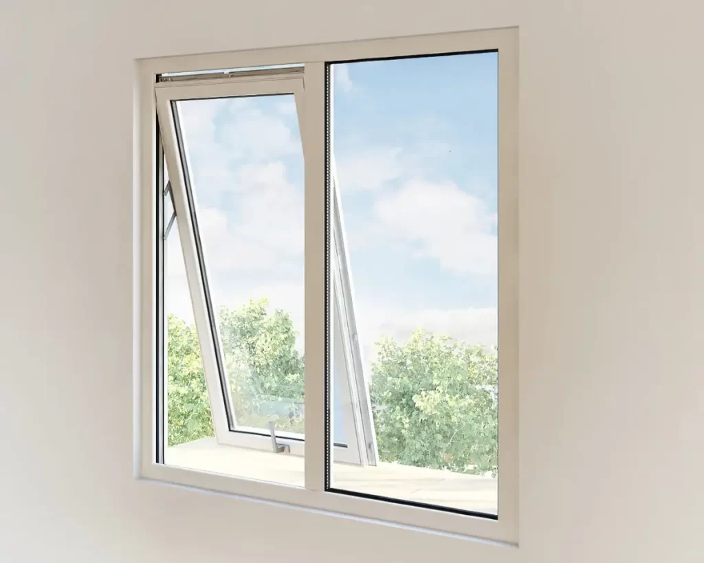پنجره دوجداره با بازشو سایبانی
